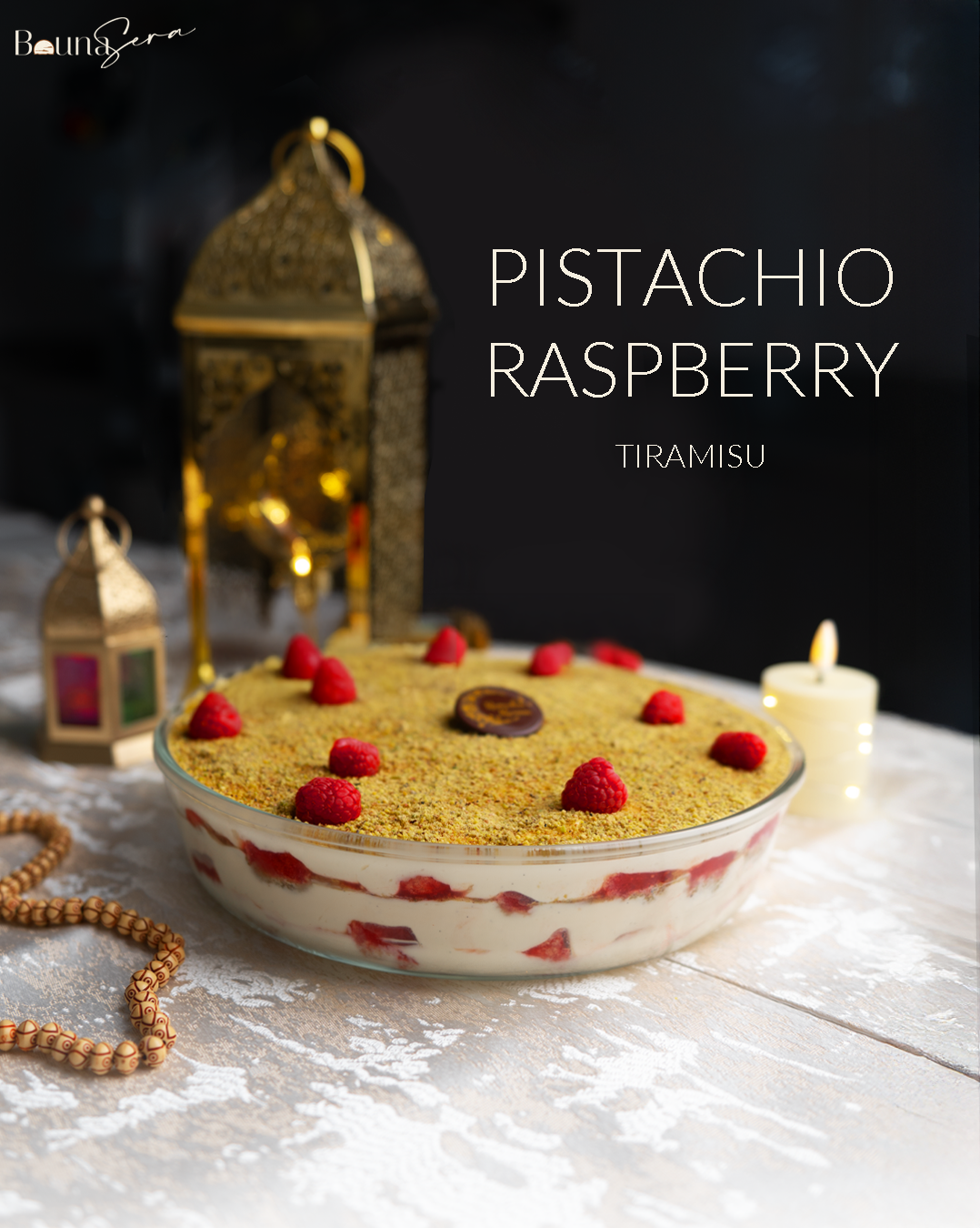 Pistachio Rasberry Tiramisu