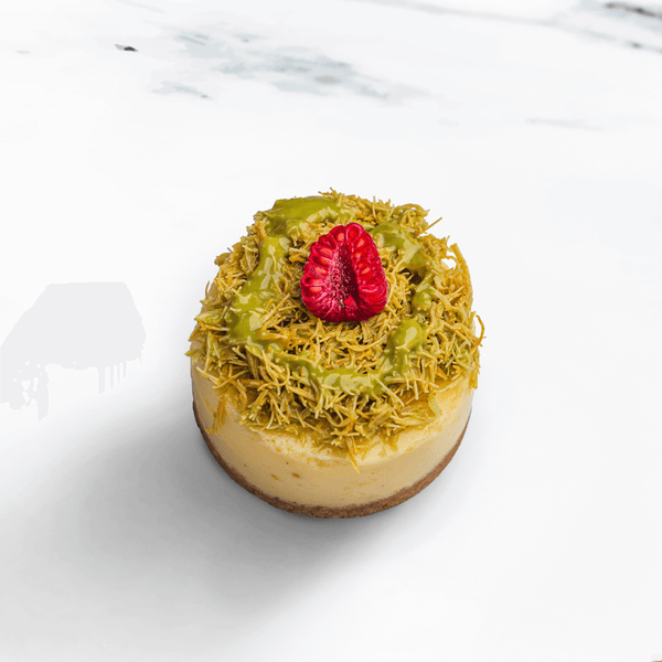 Pistachio Kunafa cheesecake