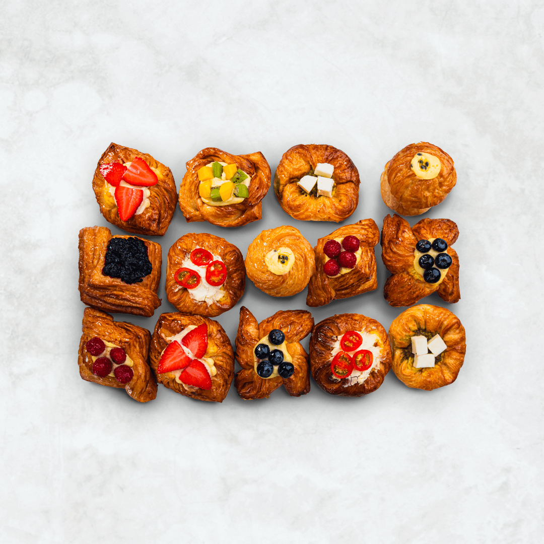 Mixed Savoury and Sweet Danish