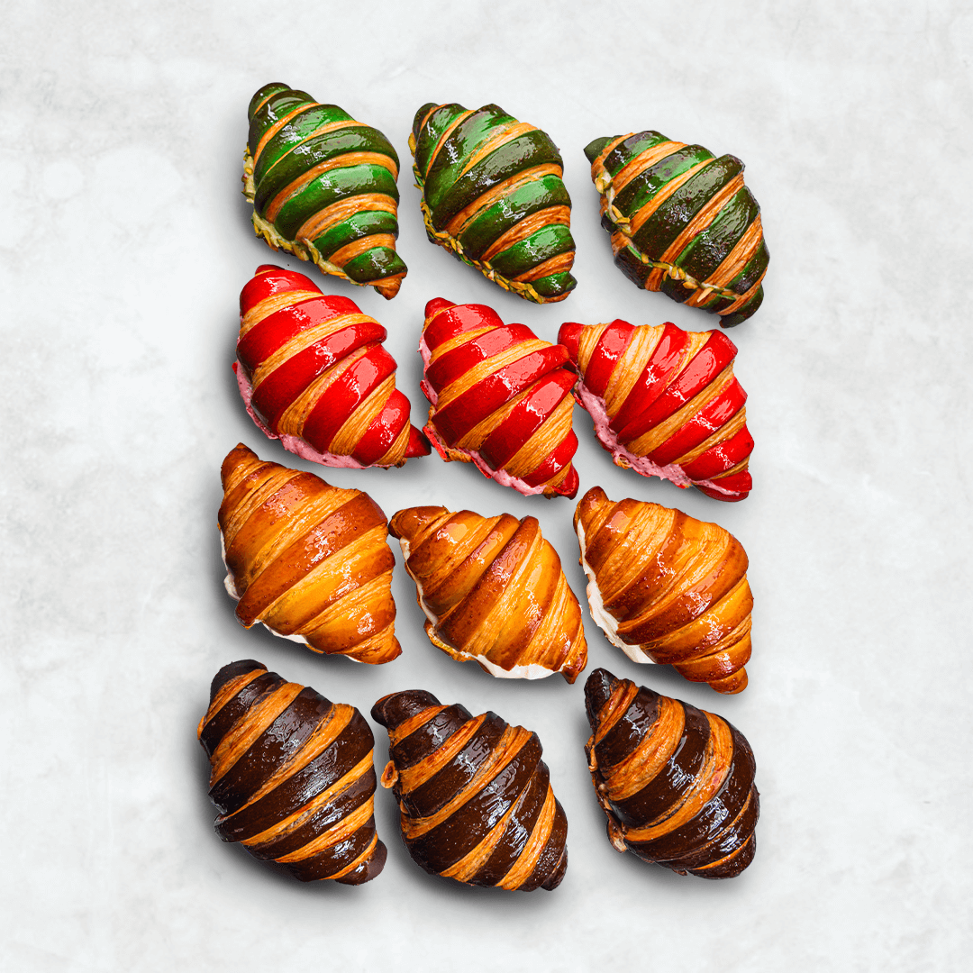 Tri Color Mixed Croissants